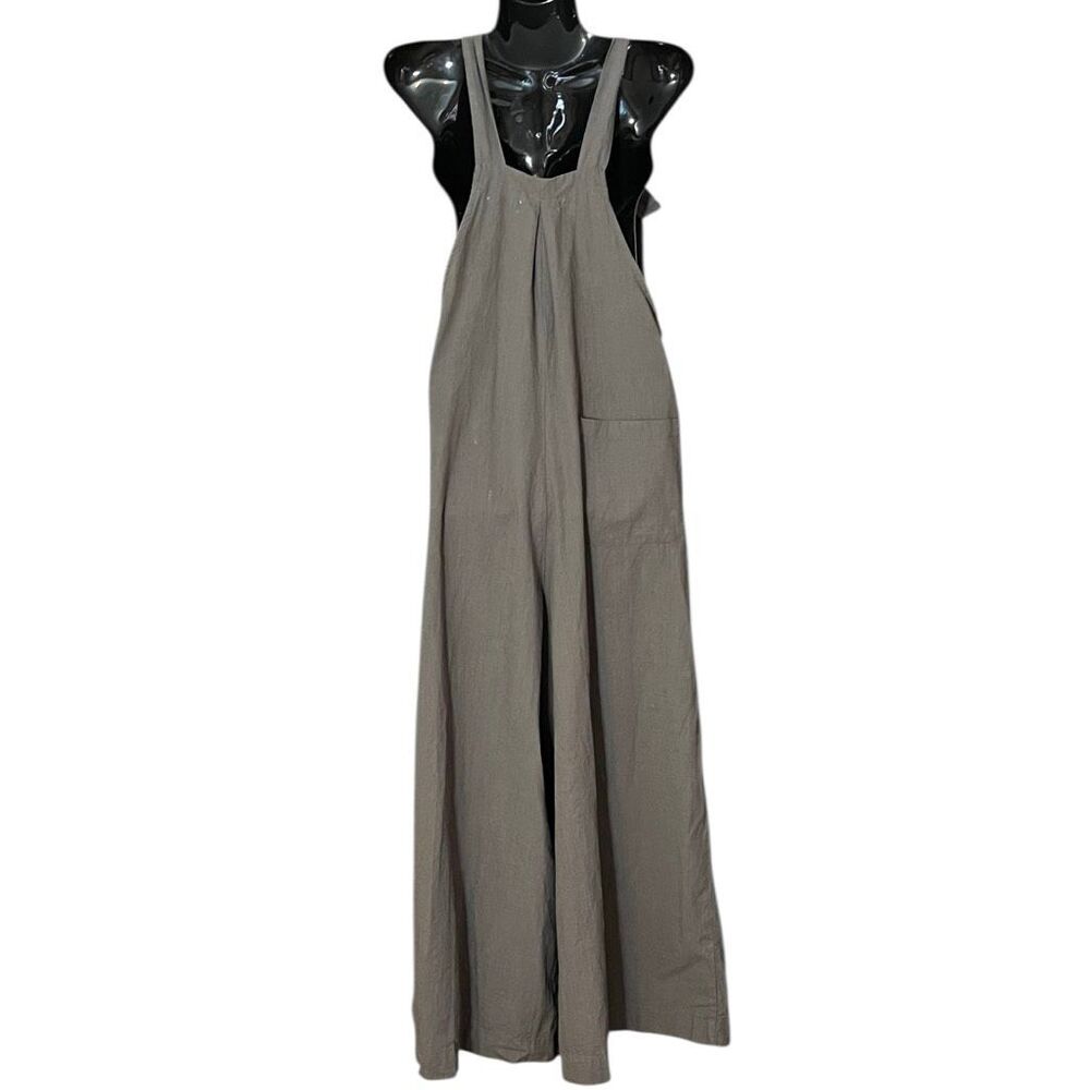 Natural Life Wide Leg Carrington Embroidered Detail Jumpsuit Overalls - Picture 6 of 11